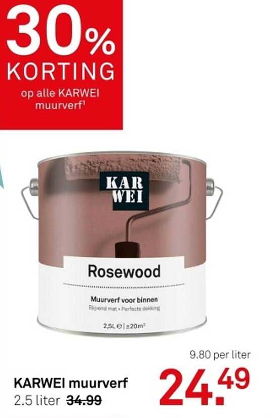 30% KORTING op alle KARWEI muurverf
