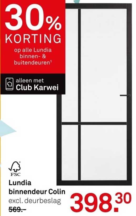 30% KORTING op alle Lundia binnen- & buitendeuren