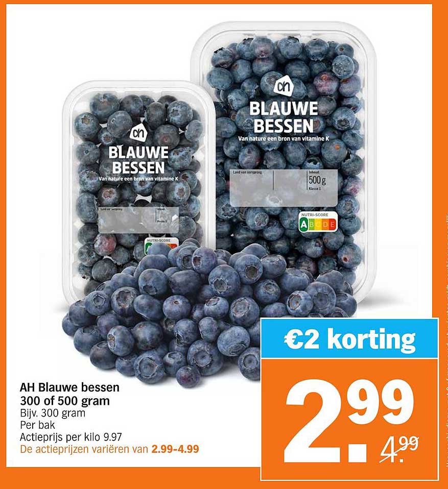 AH Blauwe bessen 300 of 500 gram