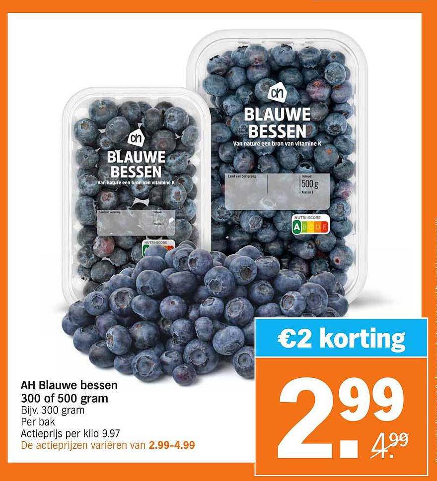 AH Blauwe bessen 300 of 500 gram