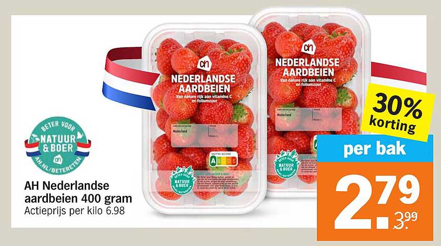 AH Nederlandse aardbeien 400 gram