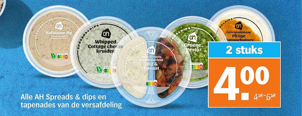 Alle AH Spreads & dips en tapenades van de versafdeling