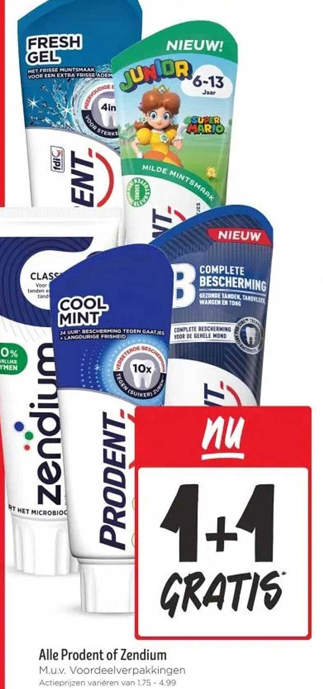 Alle Prodent of Zendium M.u.v. Voordeelverpakkingen