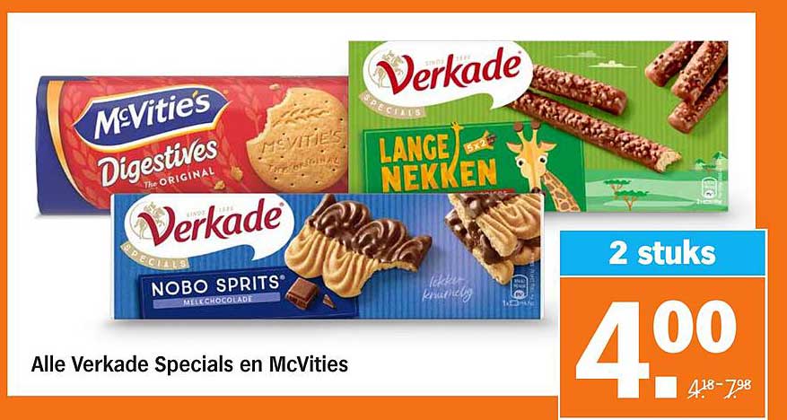 Alle Verkade Specials en McVities