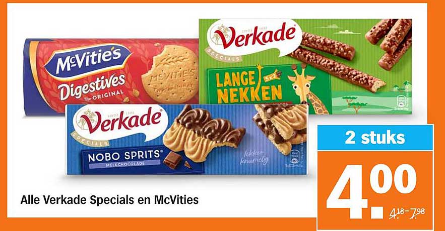 Alle Verkade Specials en McVities
