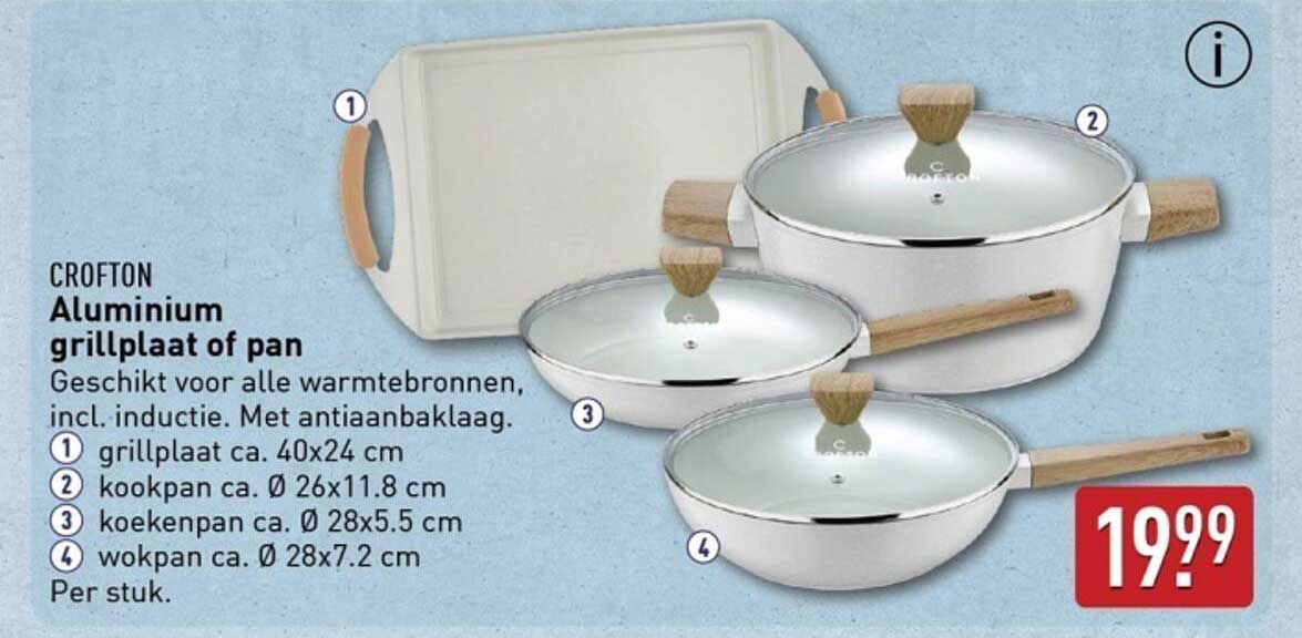 Aluminium grillplaat of pan