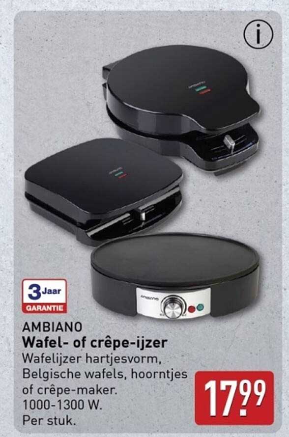 AMBIANO Wafel- of crêpe-ijzer
