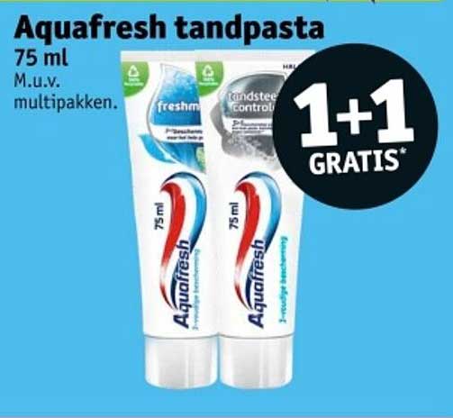 Aquafresh tandpasta 75 ml M.u.v. multipakken.