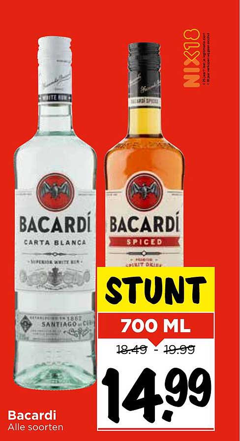 Bacardí Alle sorten 700 ML
