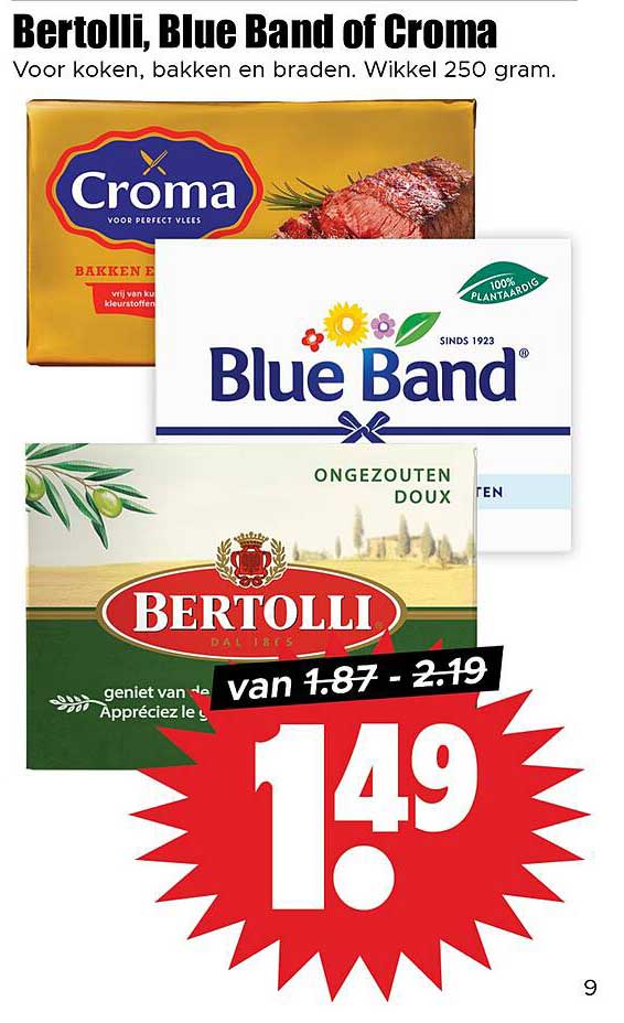 Bertolli, Blue Band of Croma 250 gram