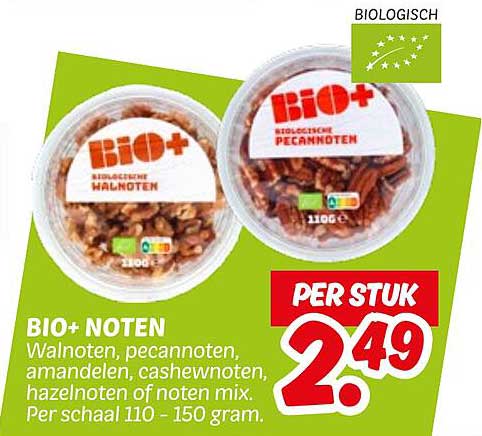 Bio+ Noten aanbieding bij Dekamarkt