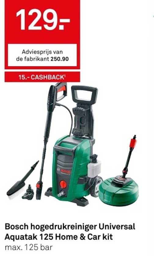 Bosch hogedrukreiniger Universal Aquatak 125 Home & Car kit