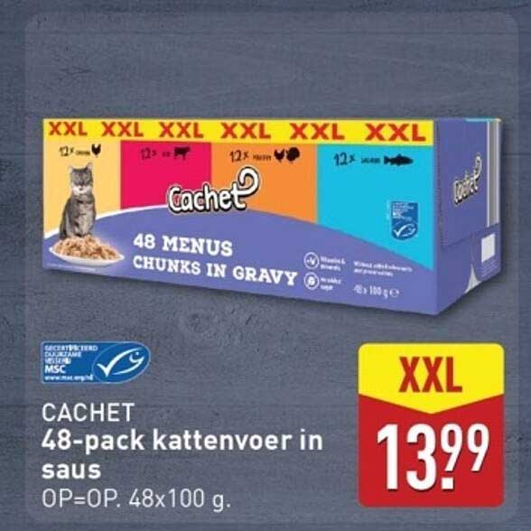 CACHE 48-pack kattenvoer in saus