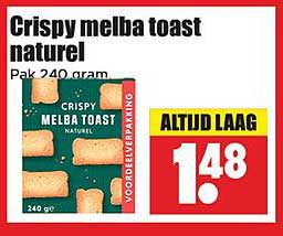 Crispy melba toast naturel