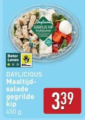 DAYLICIOUS Maaltijd-salade gegrilde kip 450 g