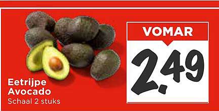 Eetrijpe Avocado Schaal 2 stuks