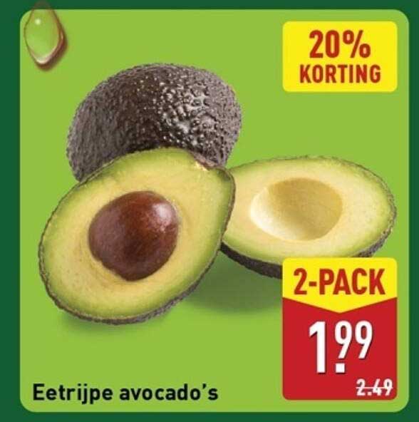 Eetrijpe avocado's 2-PACK