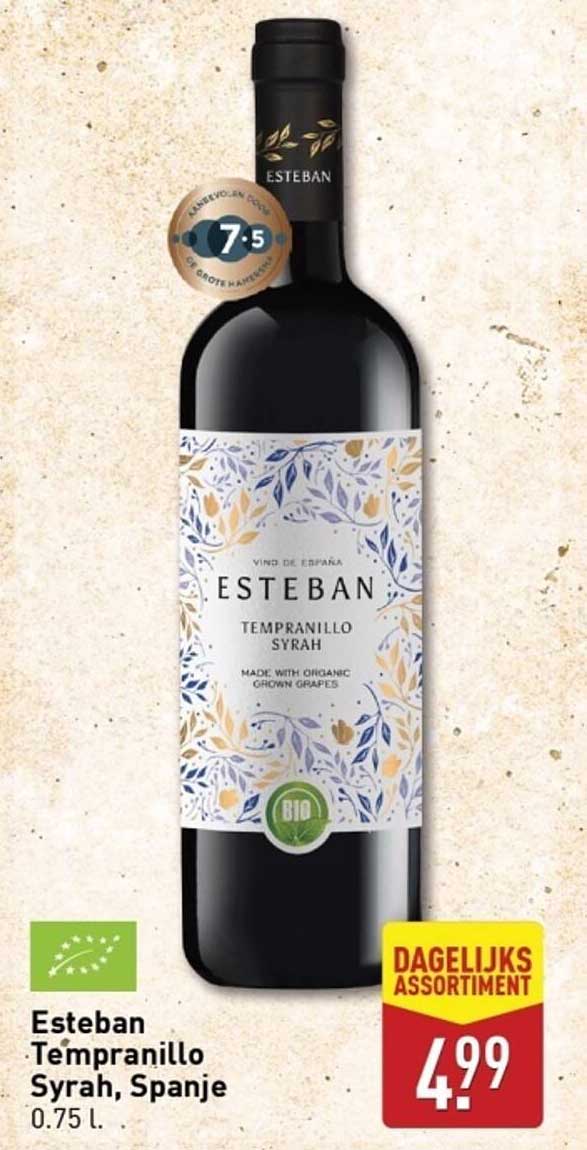 Esteban Tempranillo Syrah, Spanje 0.75 l.
