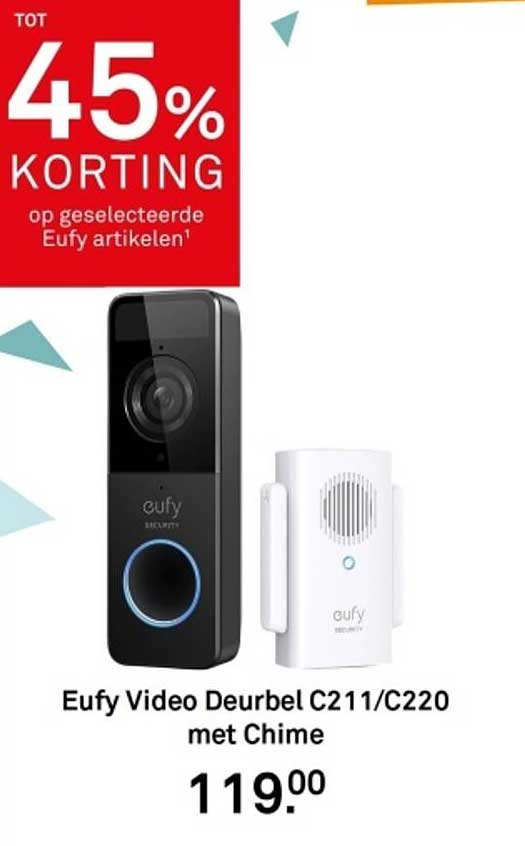 Eufy Video Deurbel C211/C220 met Chime