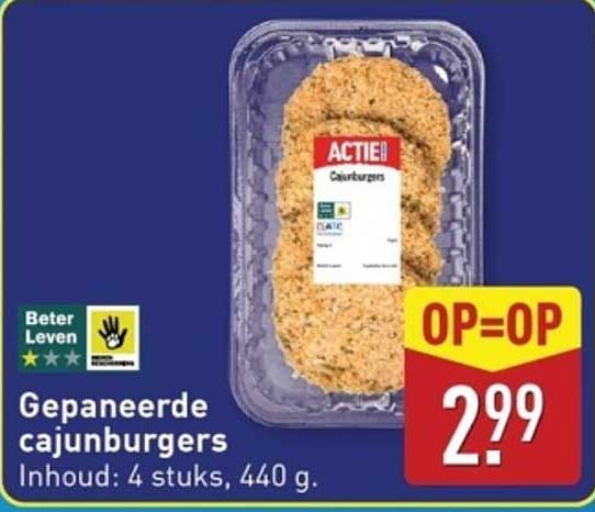 Gepaneerde cajunburgers
