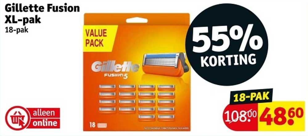Gillette Fusion XL-pak 18-pak
