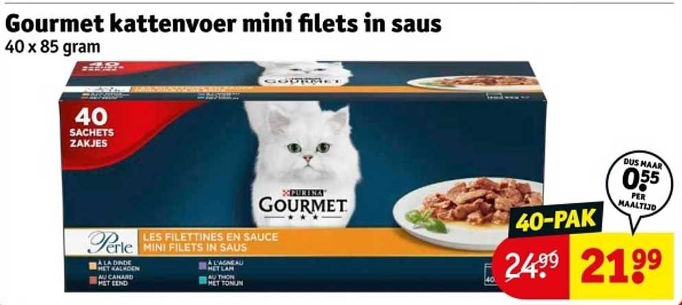Gourmet kattenvoer mini filets in saus