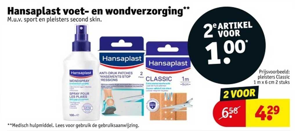 Hansaplast voet- en wondverzorging** M.u.v. sport en pleisters second skin.
