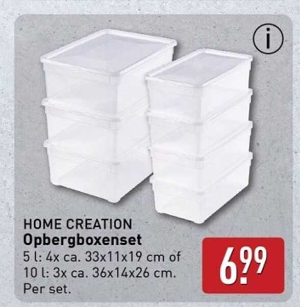 HOME CREATION Opbergboxenset