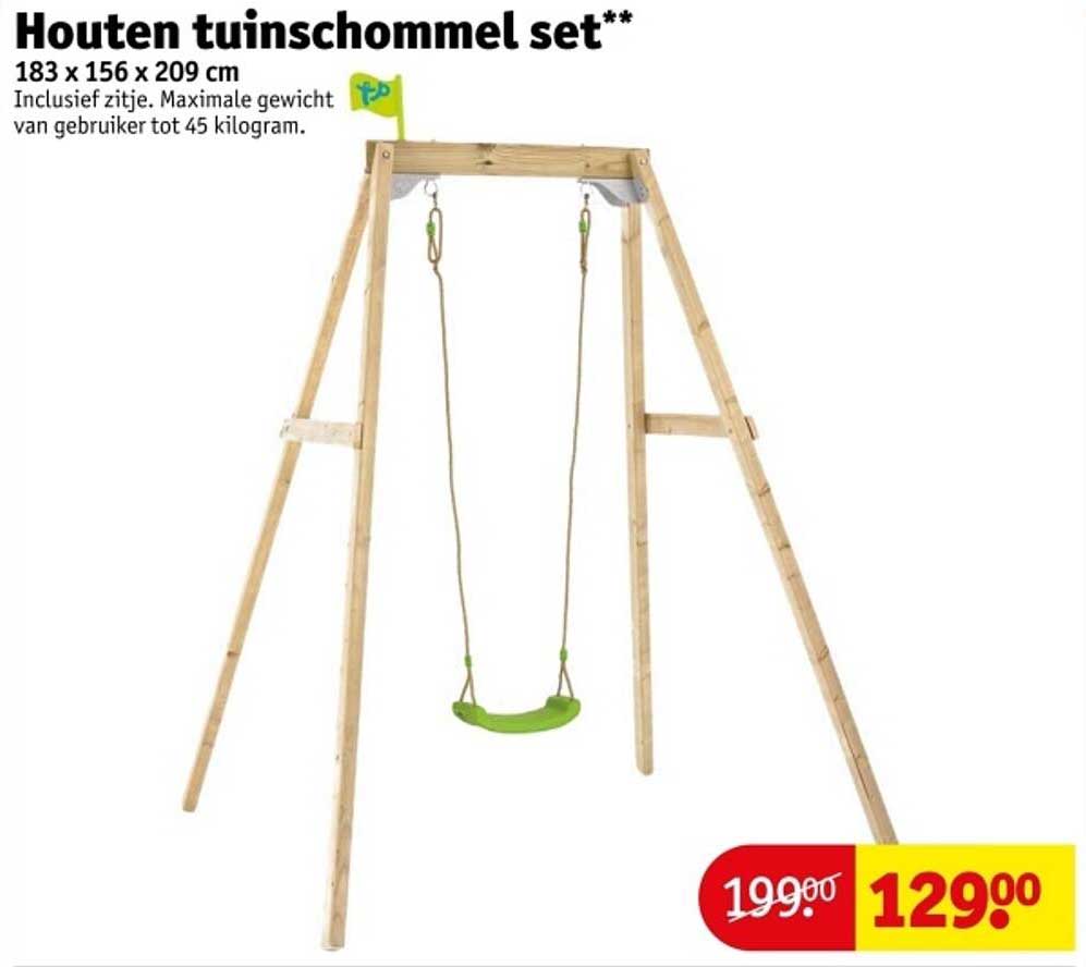 Houten tuinschommel set**