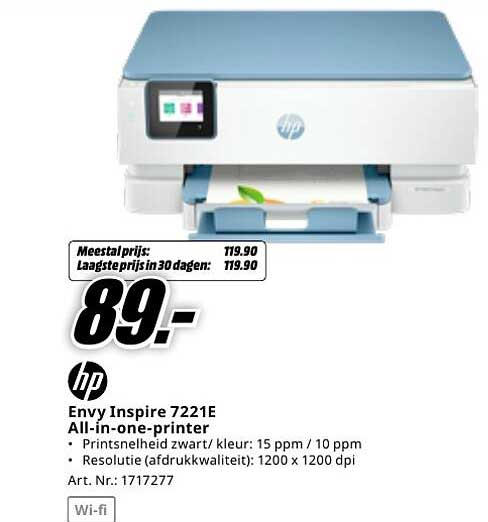 HP Envy Inspire 7221E All-in-one-printer