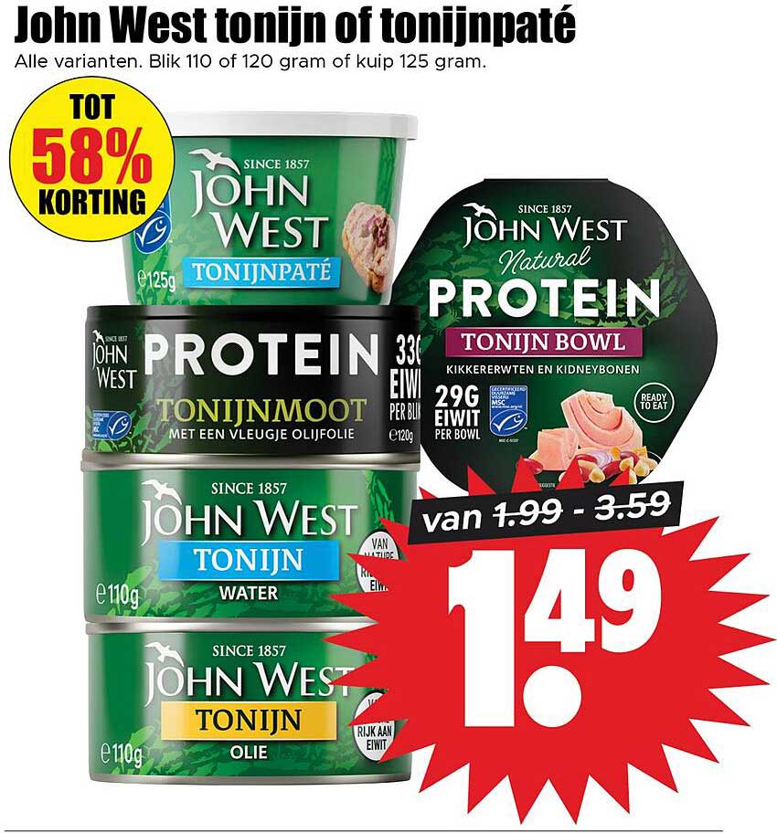 John West tonijn of tonijnpâté