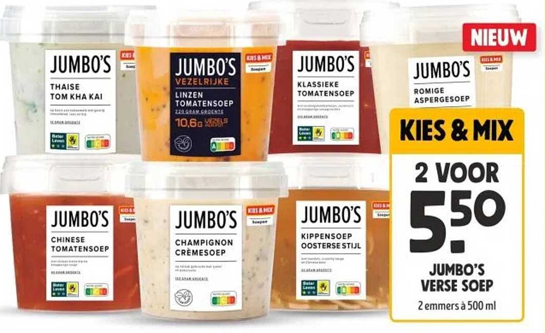 JUMBO'S VERSE SOEP 2 VOOR 5,50
