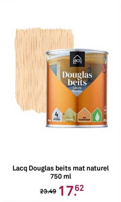 Lacq Douglas beits mat natuur 750 ml