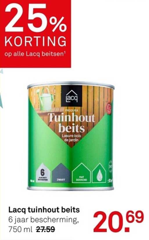 Lacq tuinhout beits 6 jaar bescherming, 750 ml