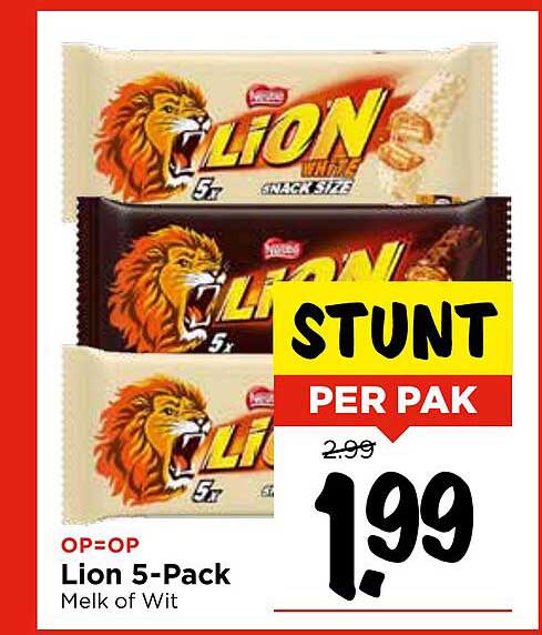 Lion 5-Pack Melk of Wit