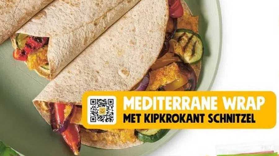 MEDITERRANE WRAP MET KIPKROKANT SCHNITZEL