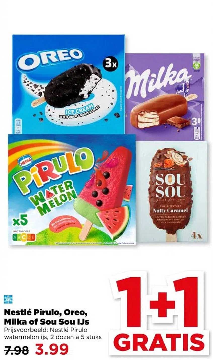 Nestlé Pirulo, Oreo, Milka of Sou Sou IJs