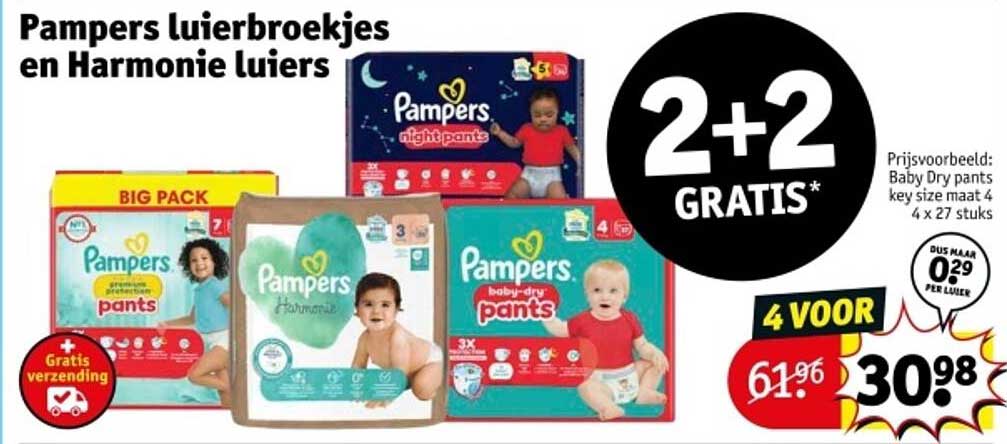 Pampers luierbroekjes en Harmonie luiers
