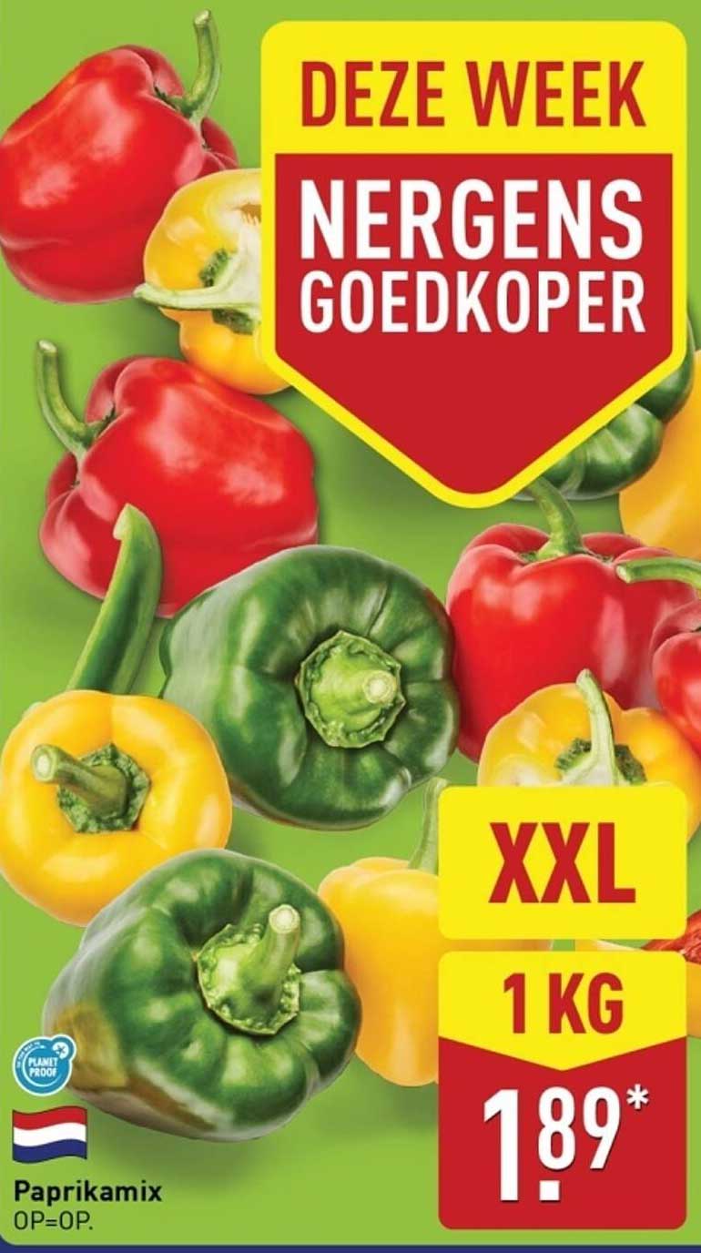 Paprikamix XXL 1 KG voor slechts €1,89