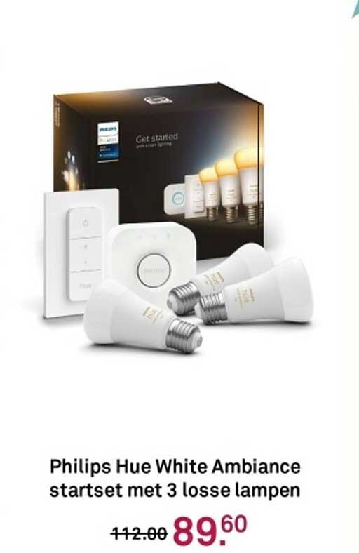 Philips Hue White Ambiance startset met 3 losse lampen