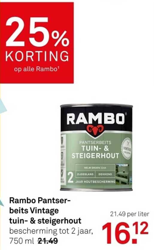 Rambo Pantserbeits Vintage tuin- & steigerhout