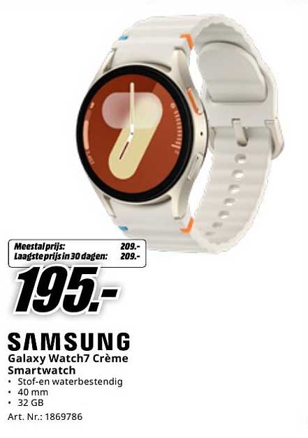Samsung Galaxy Watch7 Crème Smartwatch