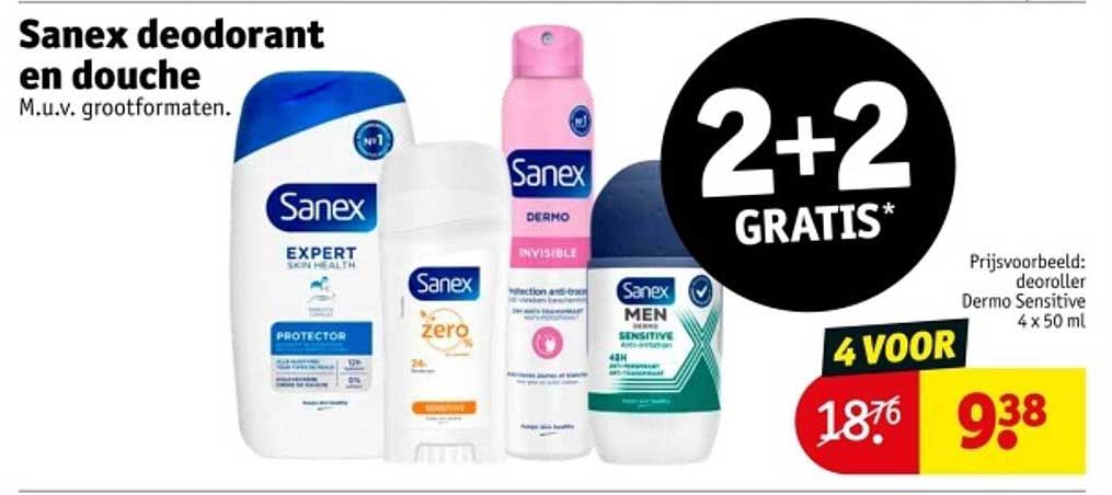 Sanex deodorant en douche
