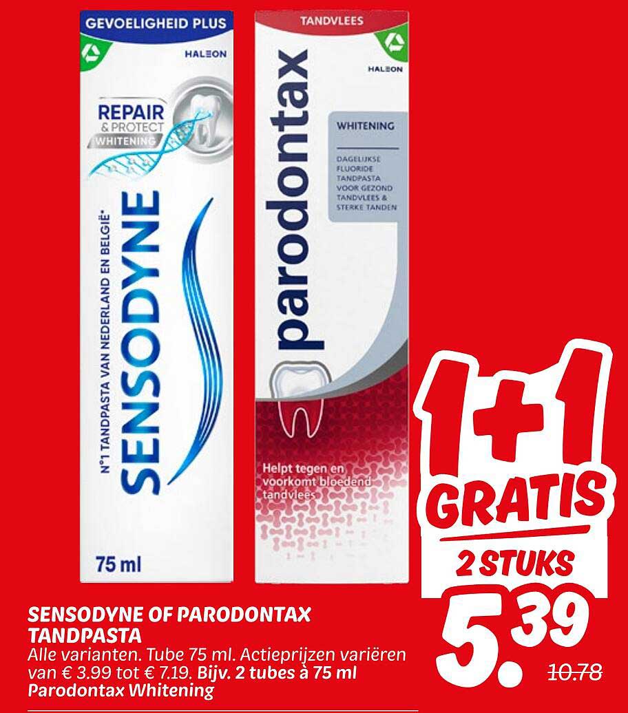 SENSODYNE OF PARODONTAX TANDPASTA