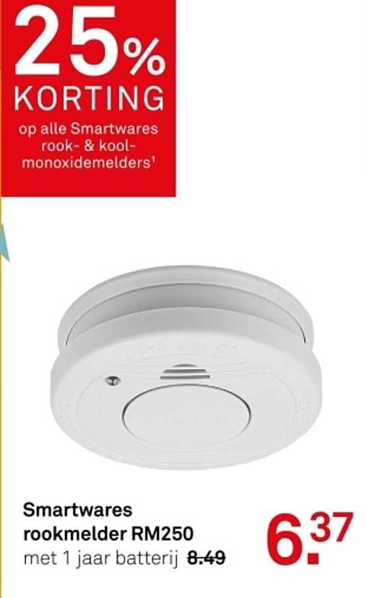 Smartwares rookmelder RM250 met 1 jaar batterij