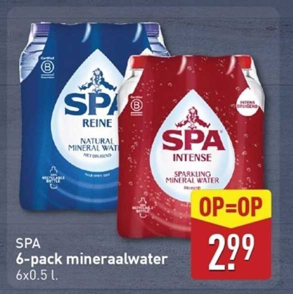 SPA 6-pack mineraalwater 6x0.5 l.