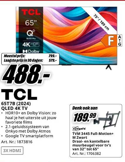 TCL 65T7B (2024) QLED 4K TV