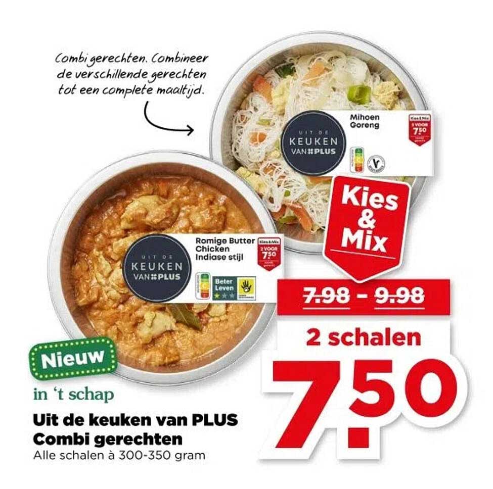 Uit de keuken van PLUS Combi gerechten