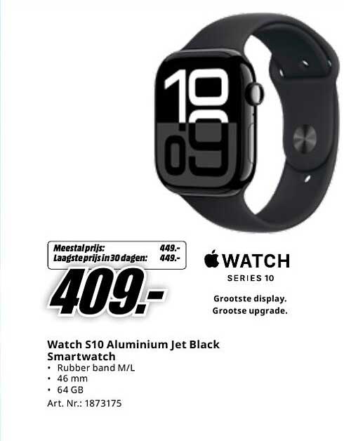Watch S10 Aluminium Jet Black Smartwatch