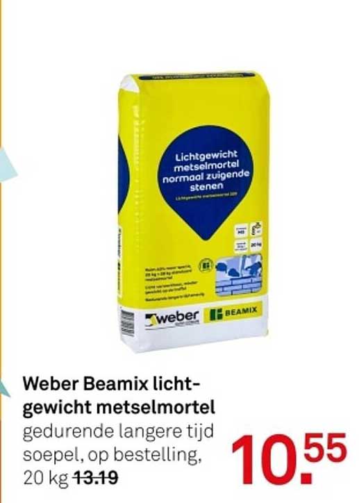 Weber Beamix licht-gewicht metselmortel